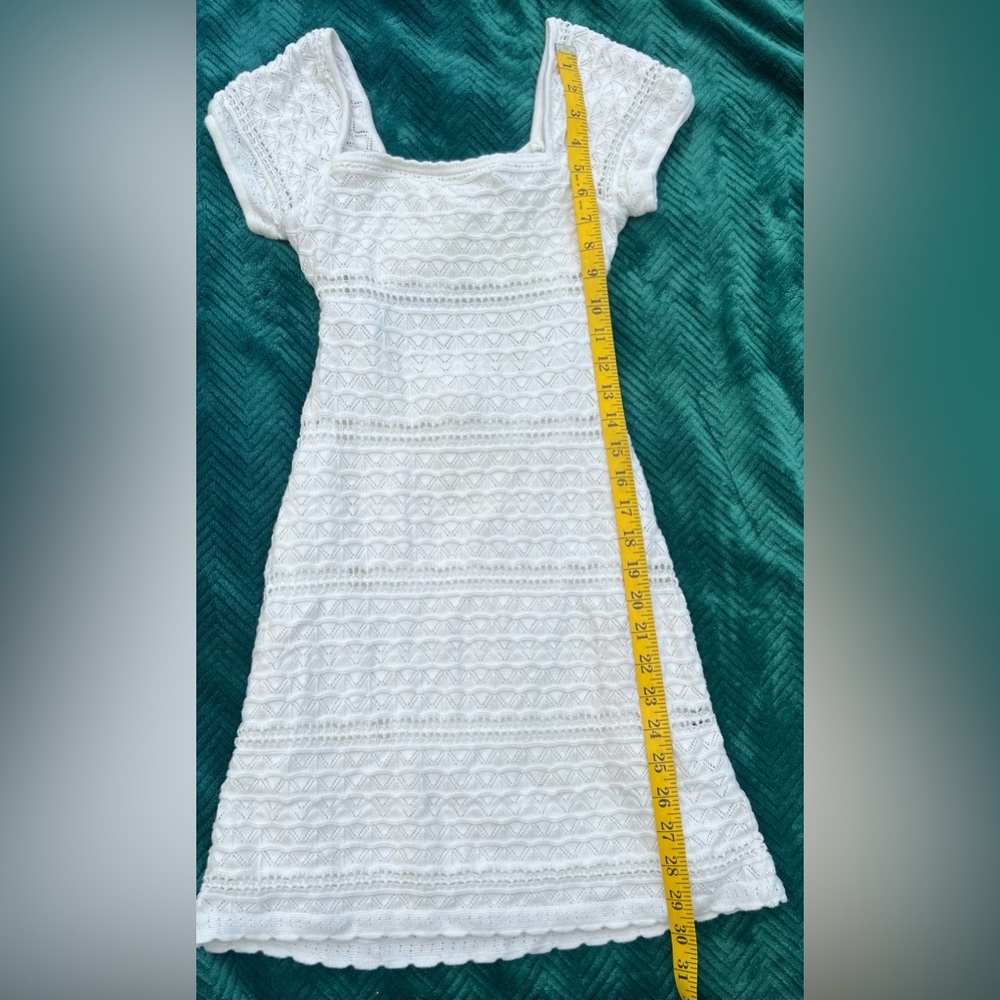 Hollister Whimsy Fairycore White Lace Mini Dress Satin Coastal Cowgirl XS NWT - Picture 7 of 12